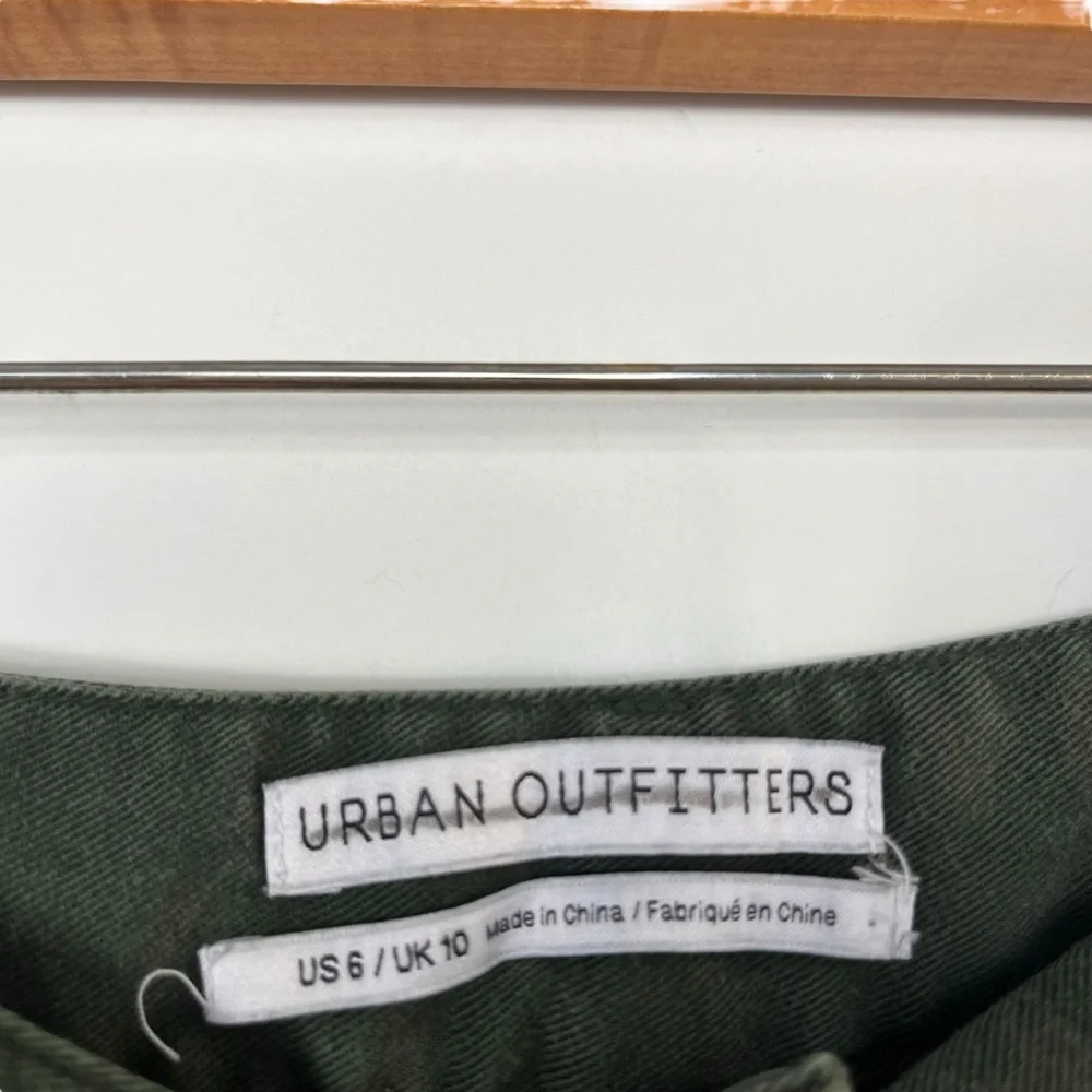 Urban Outfitters Cargo Carpenter Pants Lyocell Size 6 Green Y2K Utility 90s